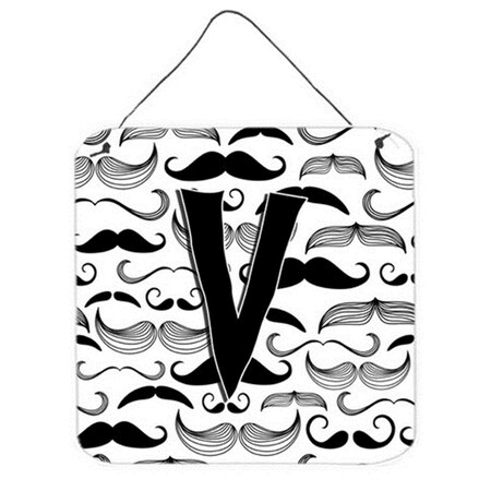 Carolines Treasures Letter V Moustache Initial Wall and Door Hanging Prints CJ2009-VDS66